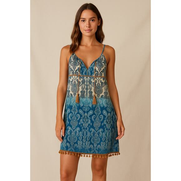 THML Boho Dress w/ Tassles Size M - Picture 1 of 11
